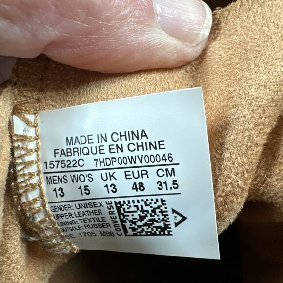 Converse Chuck Taylor All Star Leather High Top Brown Size 157522C Men 13 - Picture 9 of 10